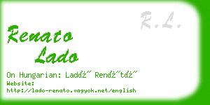 renato lado business card